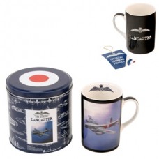 RAF Fine China Mug Historic Painting - Lancaster
